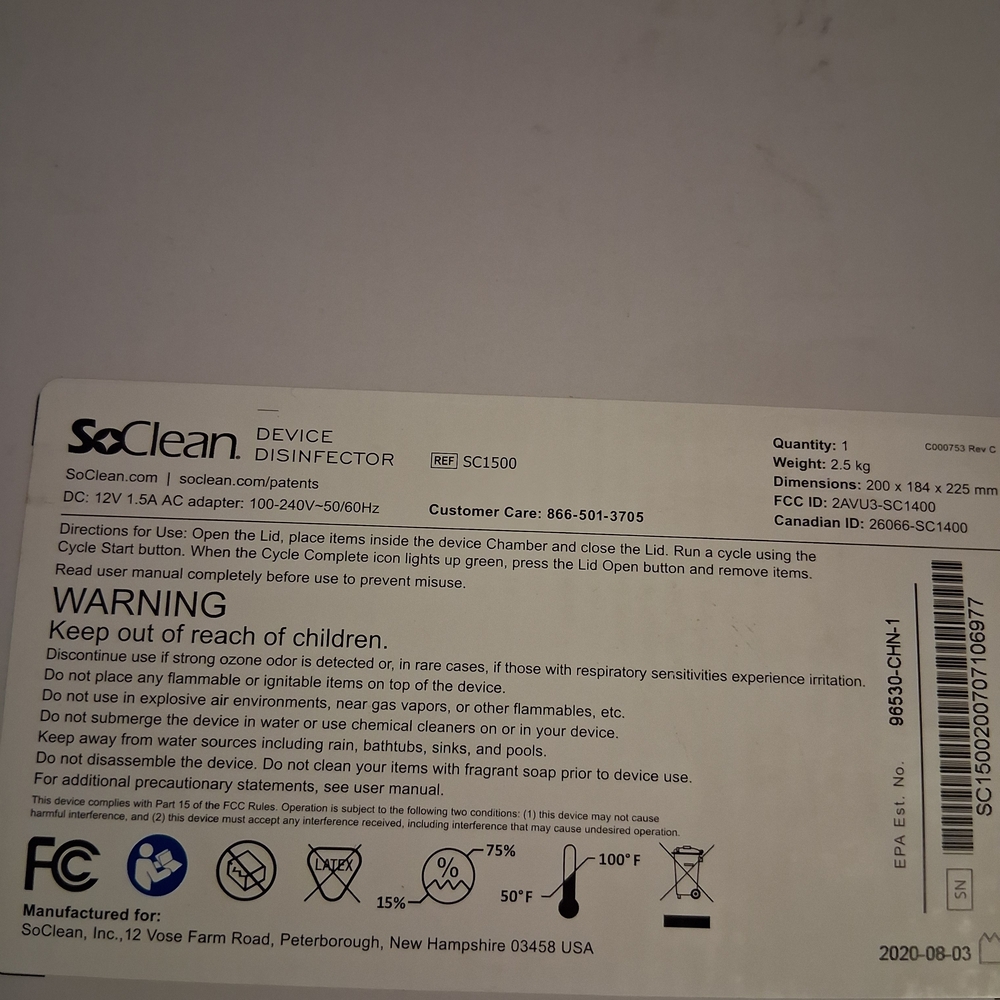 SoClean Device Disinfector - White - Picture 2 of 2